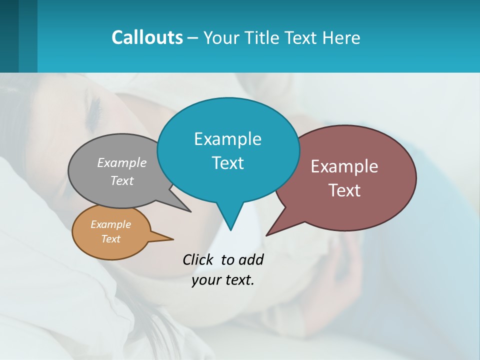 A Woman Laying On A Bed With A Pillow PowerPoint Template