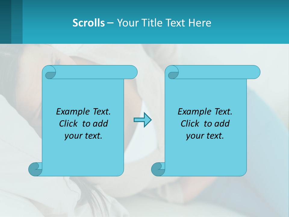 A Woman Laying On A Bed With A Pillow PowerPoint Template