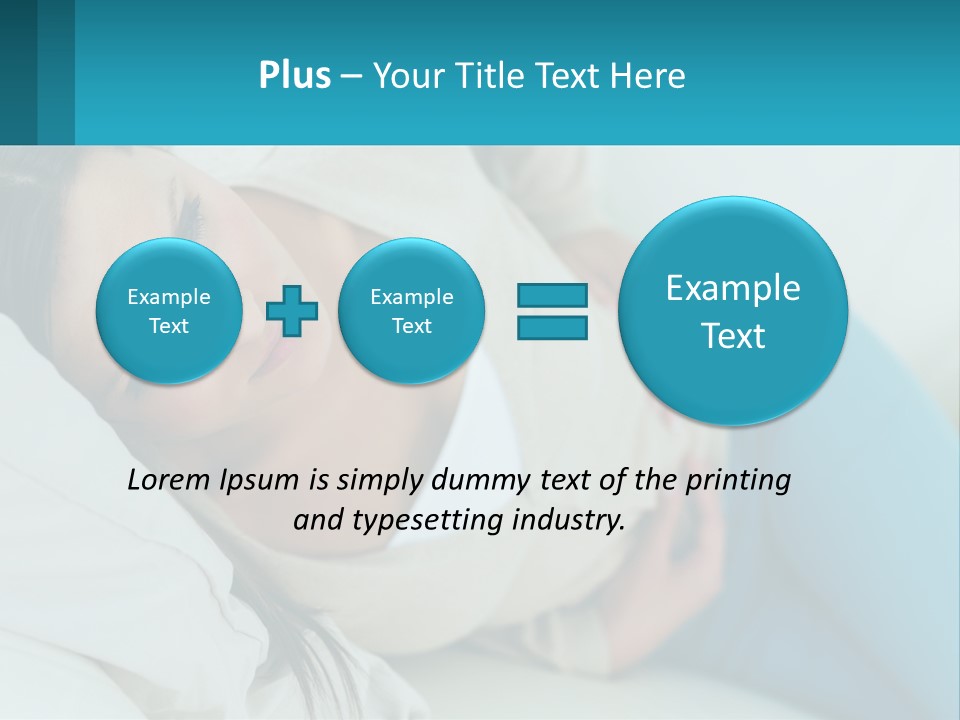 A Woman Laying On A Bed With A Pillow PowerPoint Template