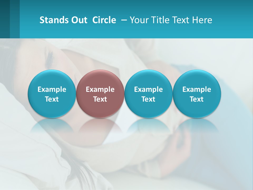 A Woman Laying On A Bed With A Pillow PowerPoint Template