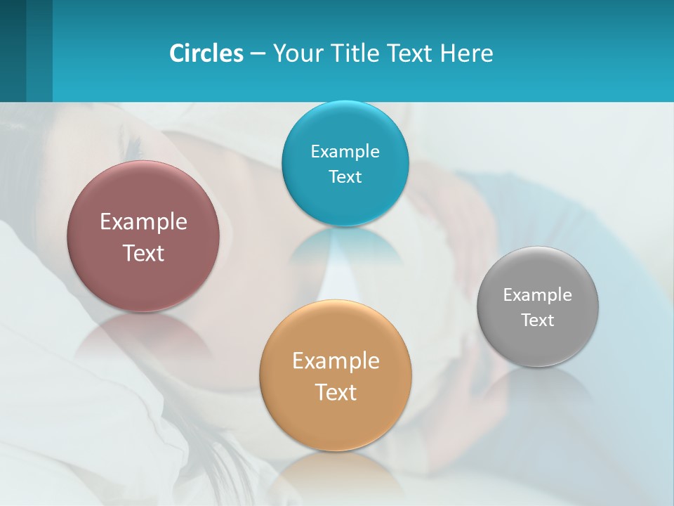 A Woman Laying On A Bed With A Pillow PowerPoint Template