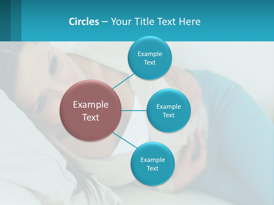 A Woman Laying On A Bed With A Pillow PowerPoint Template