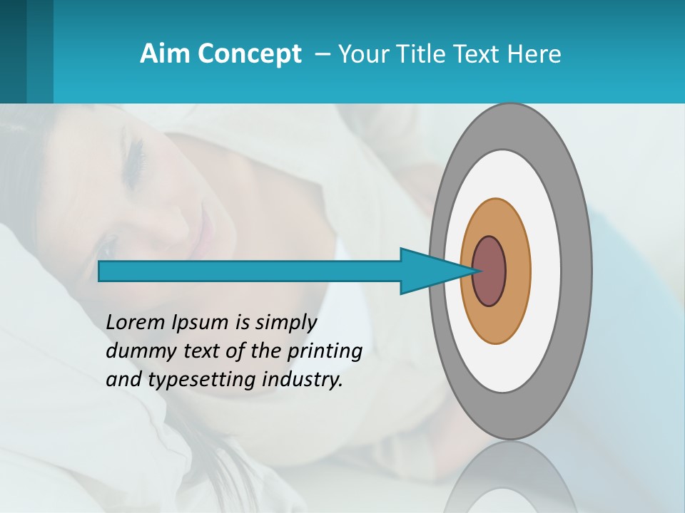 A Woman Laying On A Bed With A Pillow PowerPoint Template