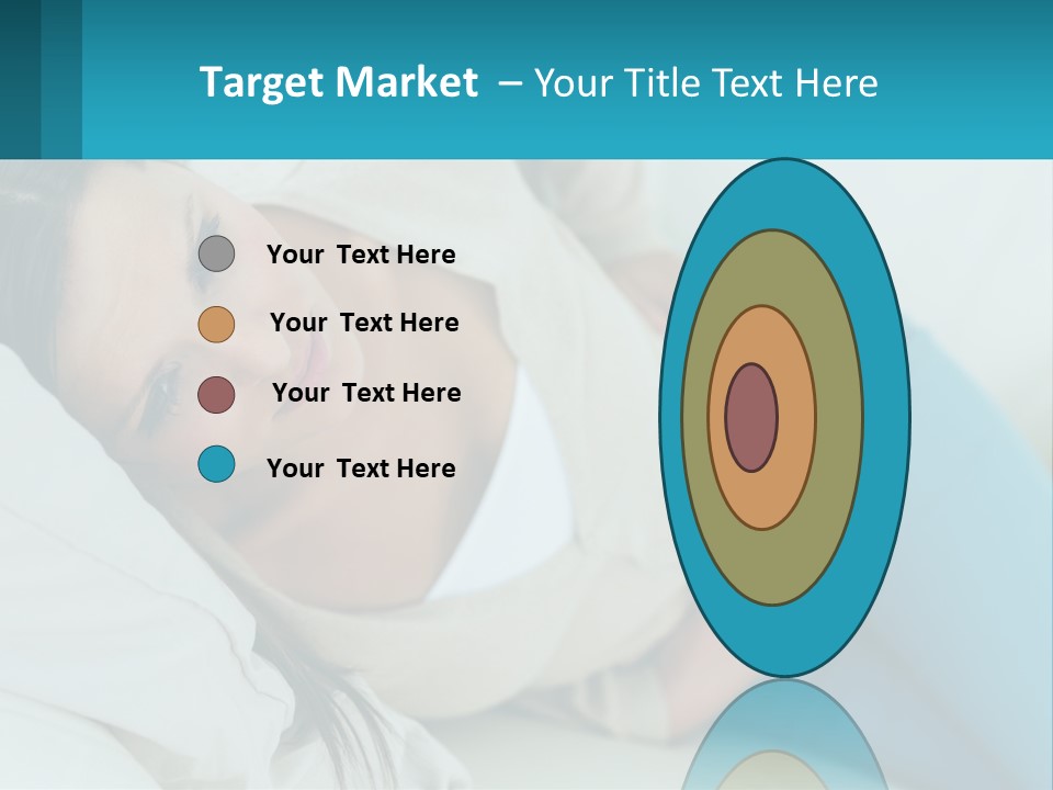 A Woman Laying On A Bed With A Pillow PowerPoint Template