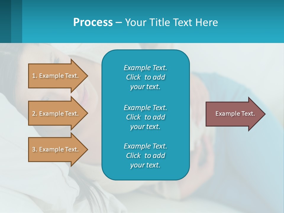 A Woman Laying On A Bed With A Pillow PowerPoint Template