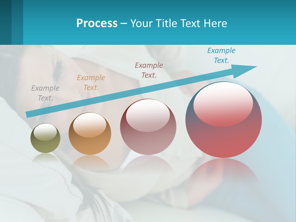 A Woman Laying On A Bed With A Pillow PowerPoint Template