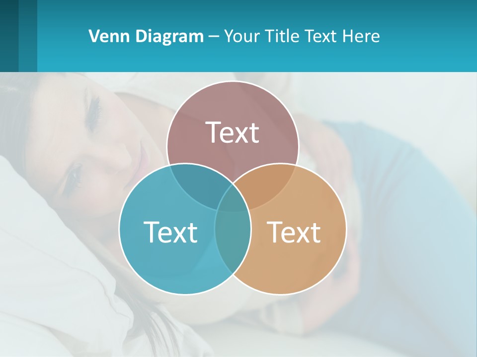 A Woman Laying On A Bed With A Pillow PowerPoint Template