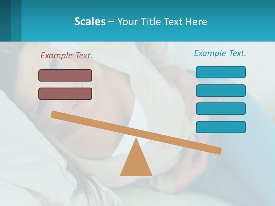 A Woman Laying On A Bed With A Pillow PowerPoint Template