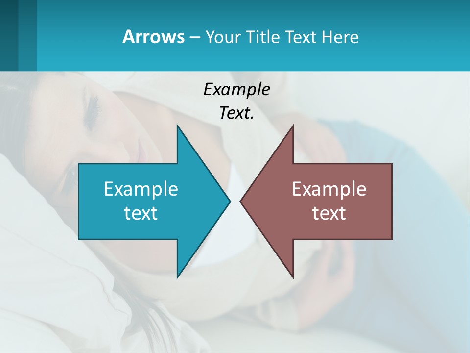 A Woman Laying On A Bed With A Pillow PowerPoint Template