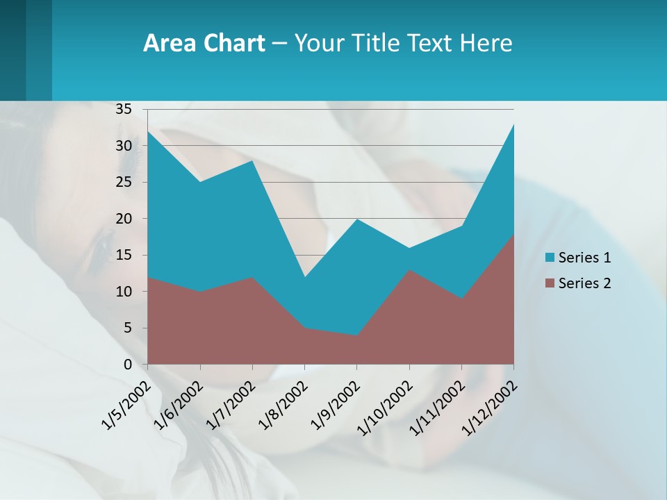 A Woman Laying On A Bed With A Pillow PowerPoint Template