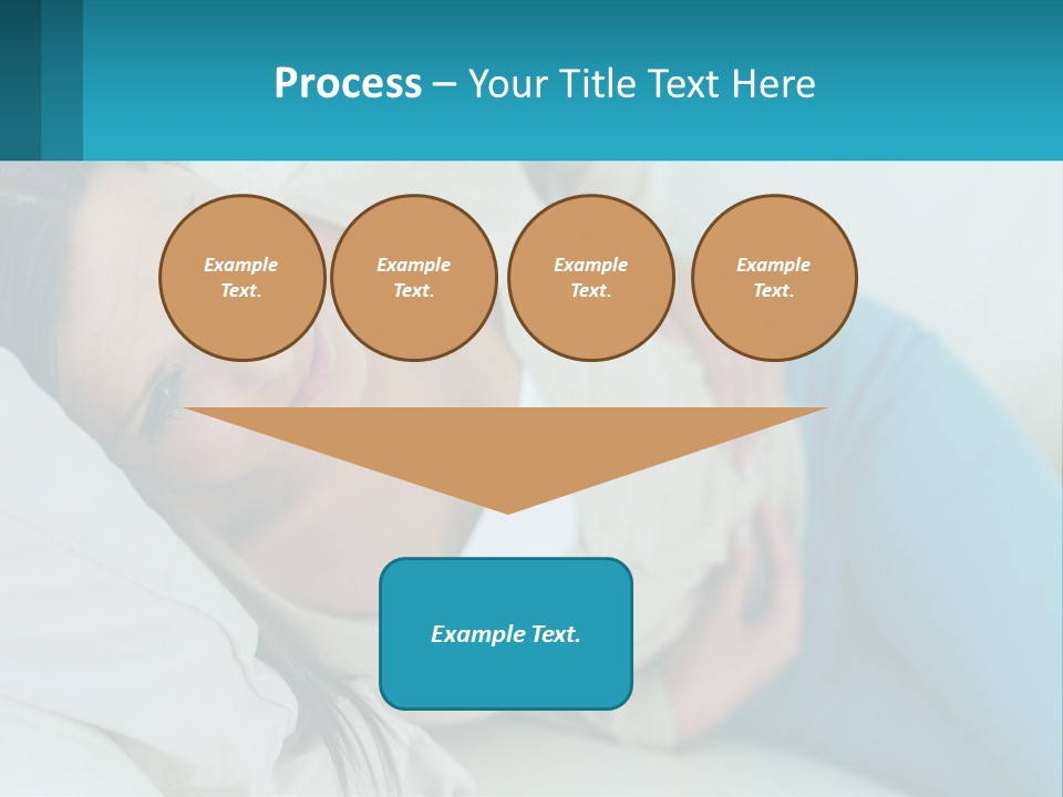 A Woman Laying On A Bed With A Pillow PowerPoint Template