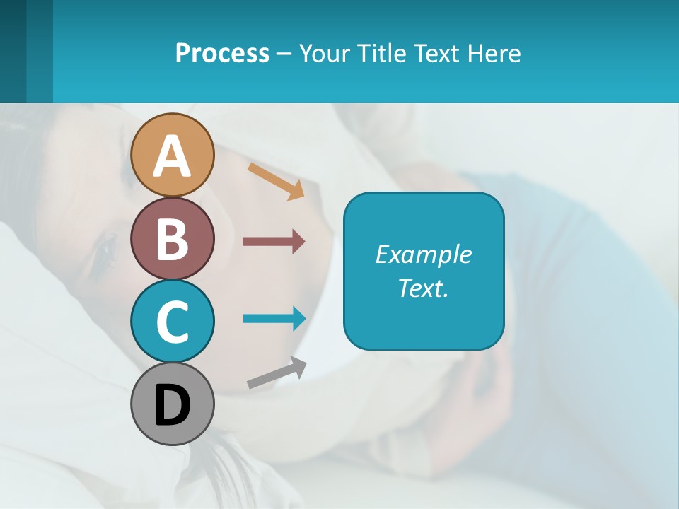 A Woman Laying On A Bed With A Pillow PowerPoint Template