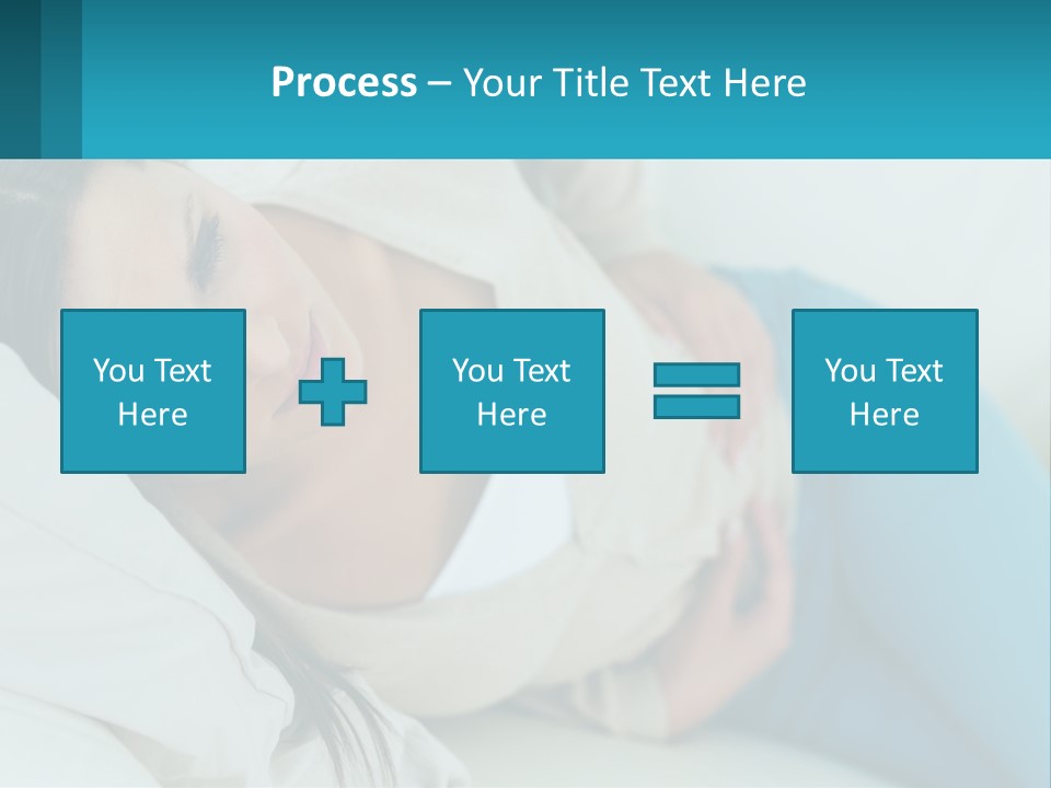A Woman Laying On A Bed With A Pillow PowerPoint Template