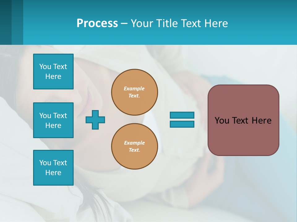 A Woman Laying On A Bed With A Pillow PowerPoint Template