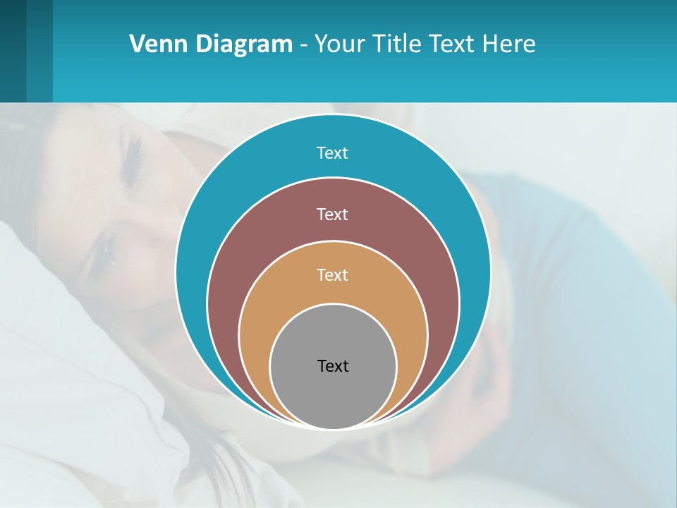A Woman Laying On A Bed With A Pillow PowerPoint Template