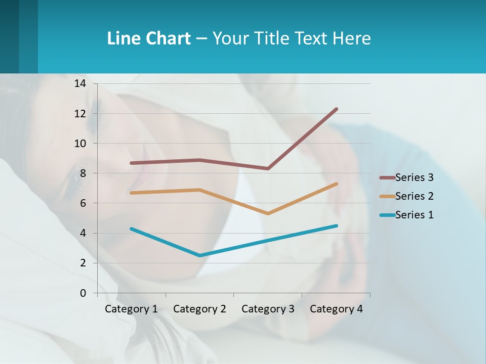 A Woman Laying On A Bed With A Pillow PowerPoint Template