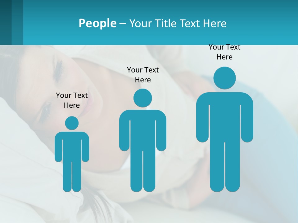 A Woman Laying On A Bed With A Pillow PowerPoint Template