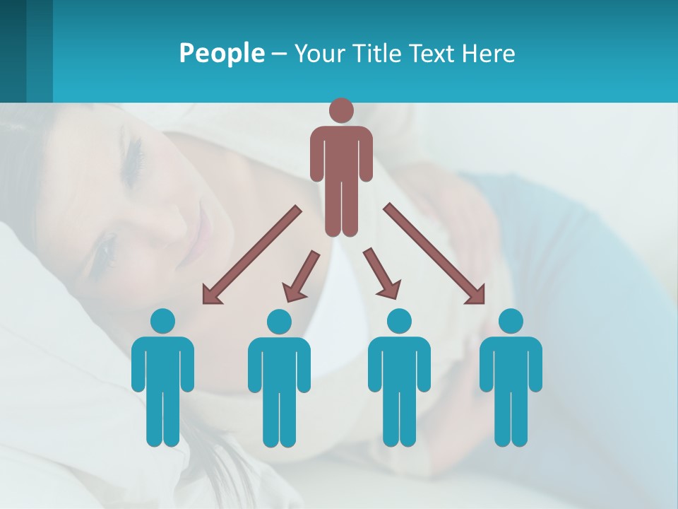 A Woman Laying On A Bed With A Pillow PowerPoint Template