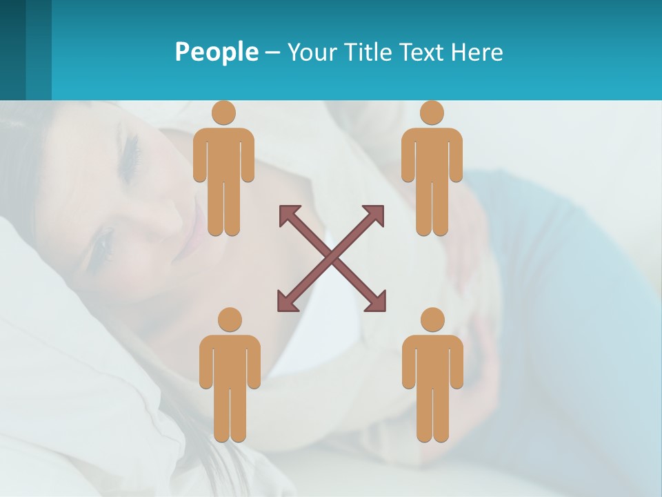 A Woman Laying On A Bed With A Pillow PowerPoint Template