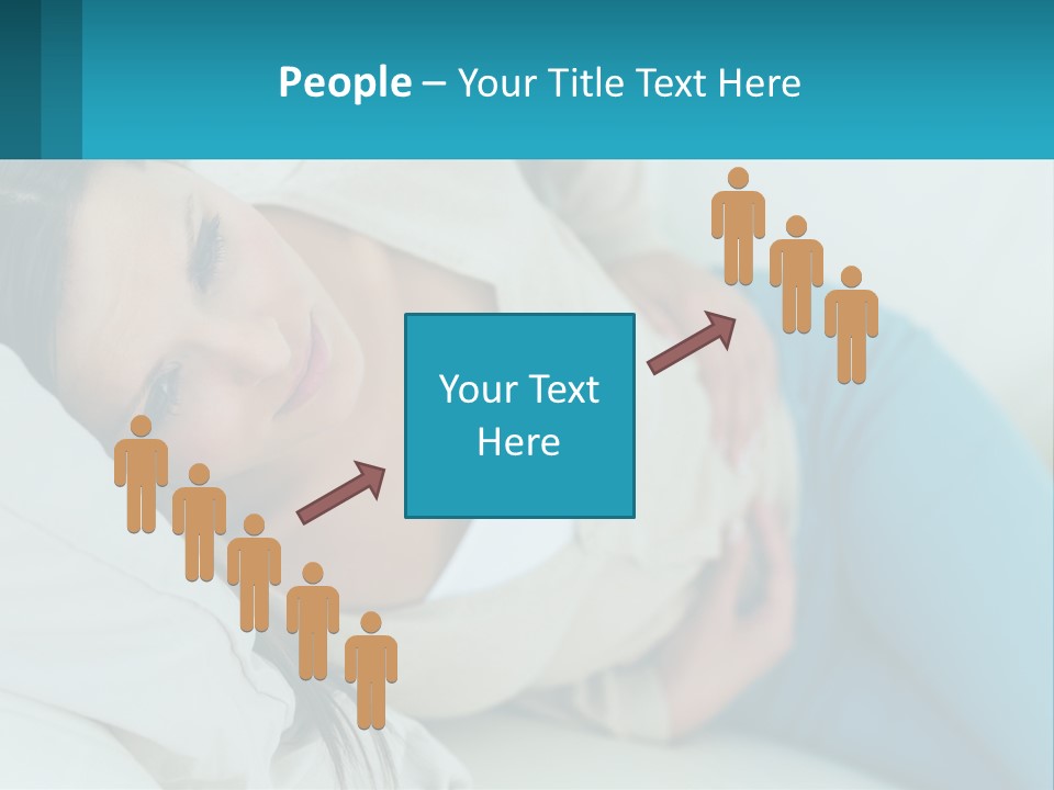 A Woman Laying On A Bed With A Pillow PowerPoint Template