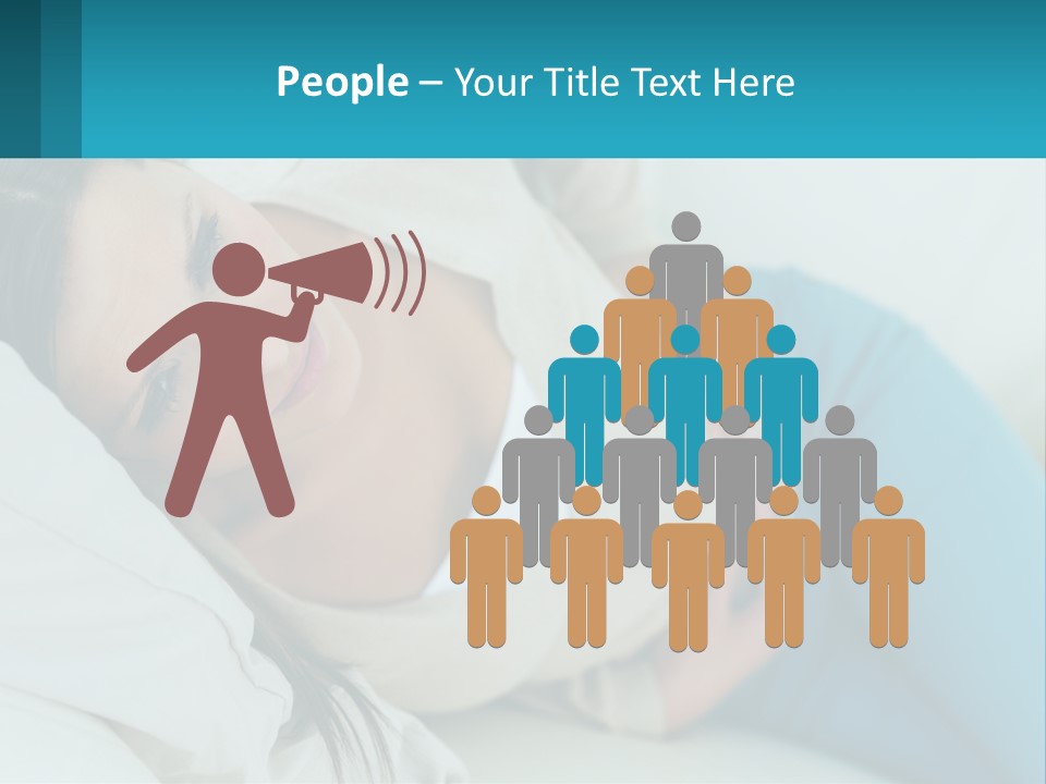 A Woman Laying On A Bed With A Pillow PowerPoint Template