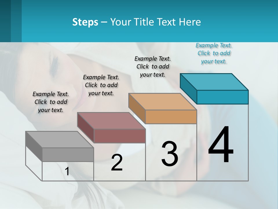 A Woman Laying On A Bed With A Pillow PowerPoint Template