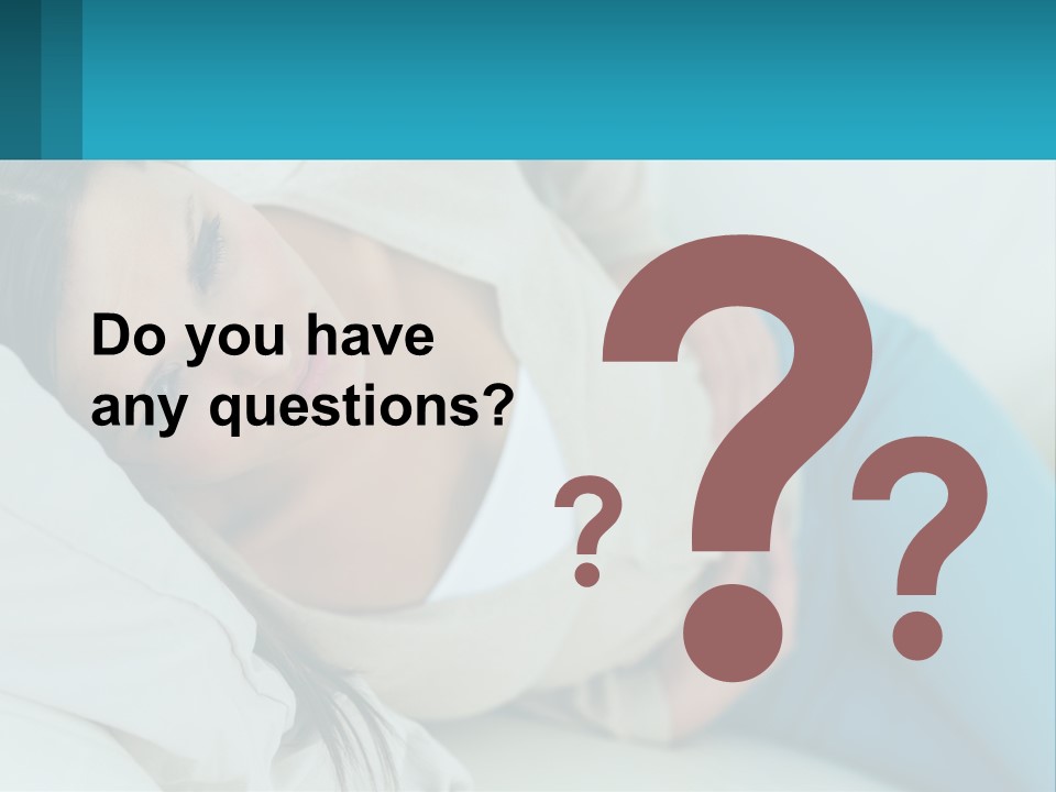 A Woman Laying On A Bed With A Pillow PowerPoint Template