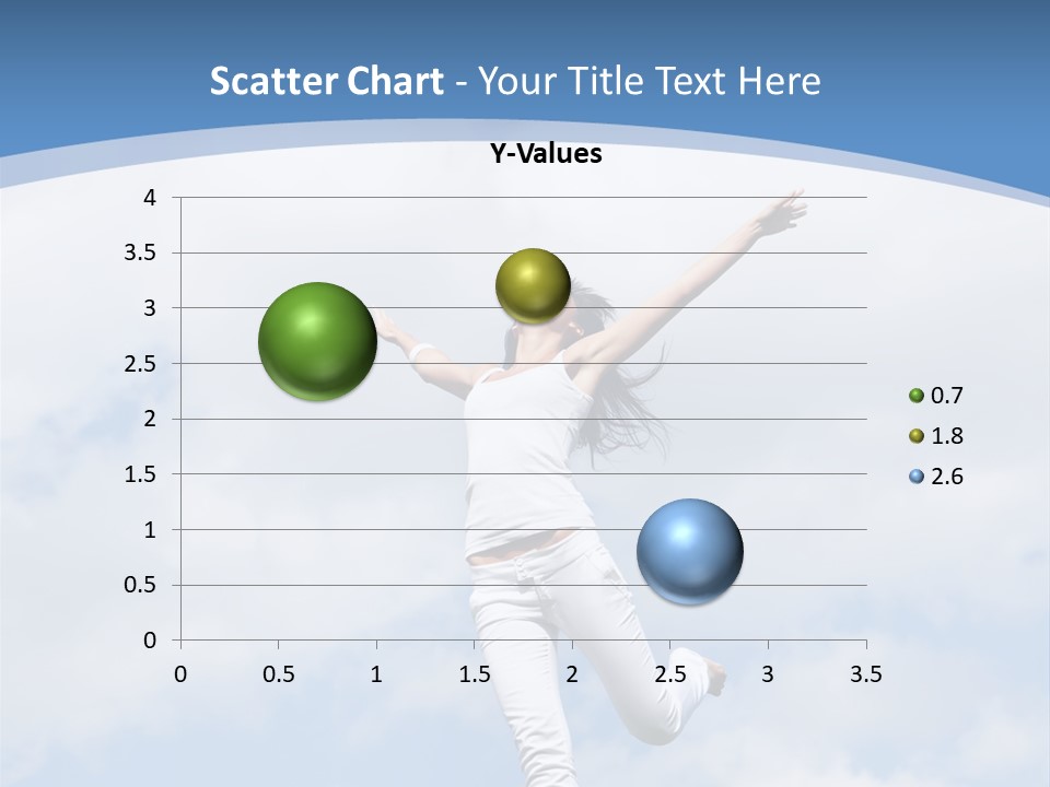 A Woman Jumping In The Air With Her Arms Outstretched PowerPoint Template