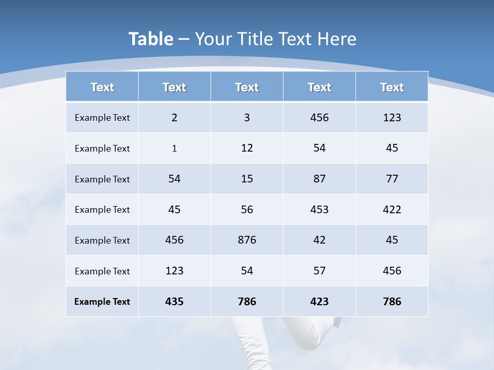 A Woman Jumping In The Air With Her Arms Outstretched PowerPoint Template