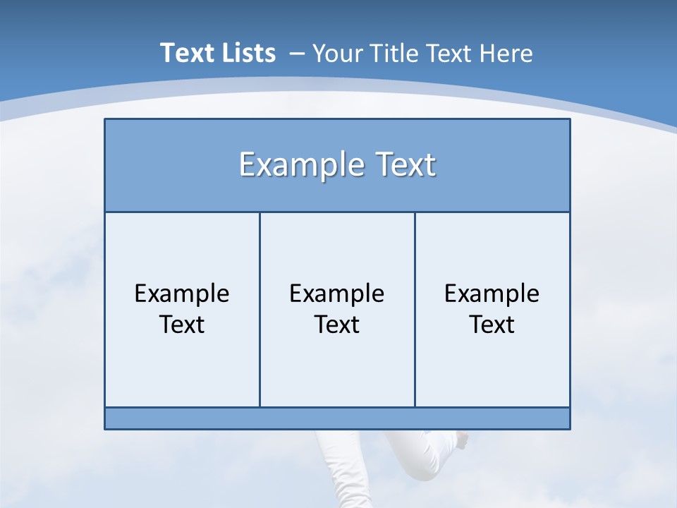 A Woman Jumping In The Air With Her Arms Outstretched PowerPoint Template