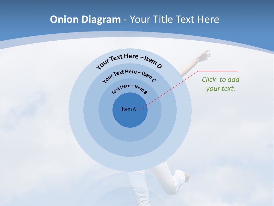 A Woman Jumping In The Air With Her Arms Outstretched PowerPoint Template