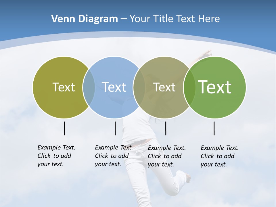 A Woman Jumping In The Air With Her Arms Outstretched PowerPoint Template