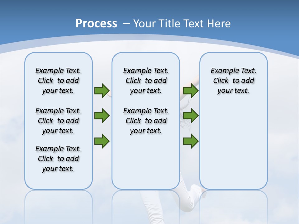 A Woman Jumping In The Air With Her Arms Outstretched PowerPoint Template