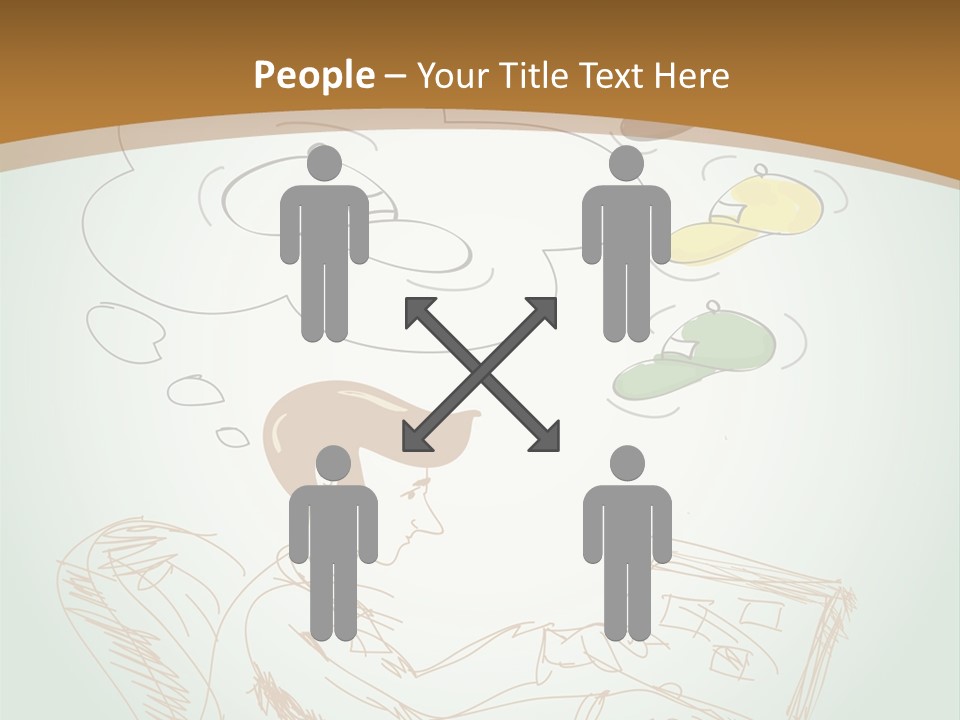 A Woman Sitting In Front Of A Laptop Computer With A Thought Bubble Above Her Head PowerPoint Template