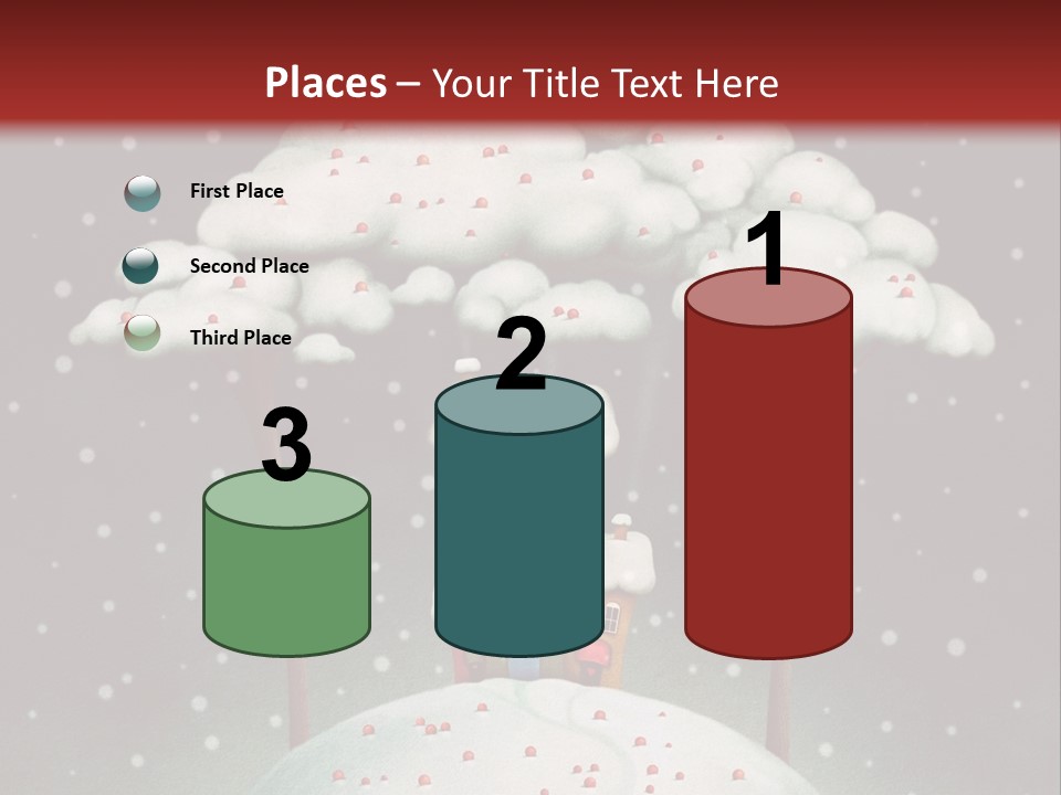 A House On Top Of A Snow Covered Hill PowerPoint Template