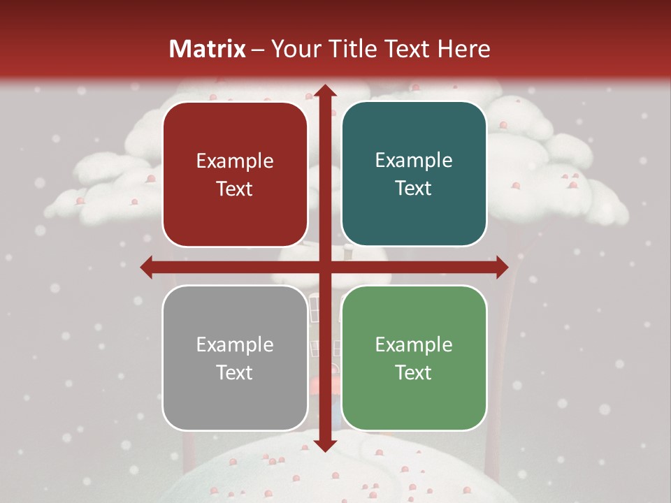 A House On Top Of A Snow Covered Hill PowerPoint Template