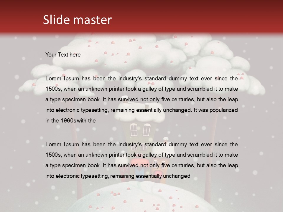 A House On Top Of A Snow Covered Hill PowerPoint Template