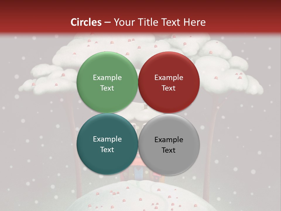 A House On Top Of A Snow Covered Hill PowerPoint Template