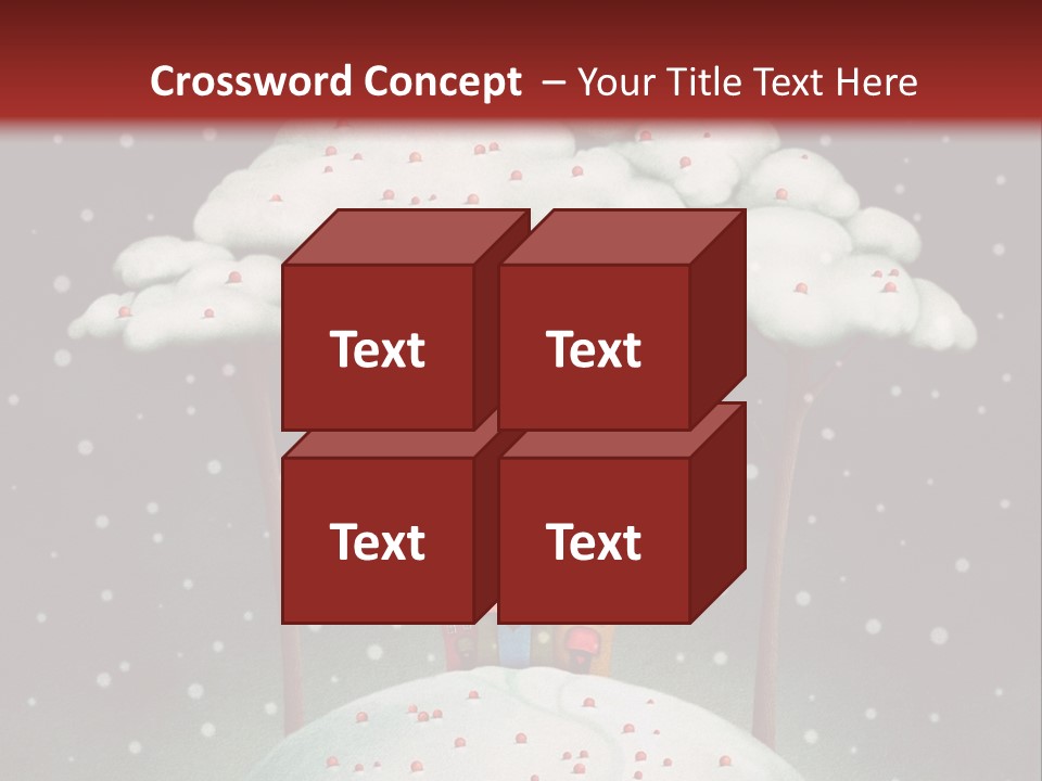 A House On Top Of A Snow Covered Hill PowerPoint Template