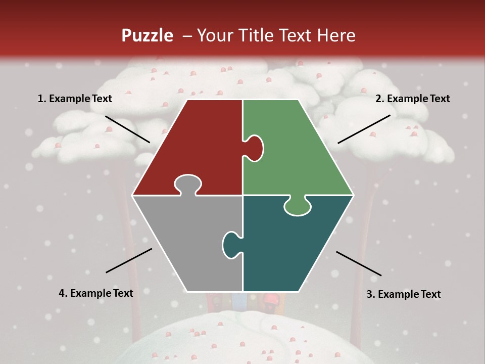 A House On Top Of A Snow Covered Hill PowerPoint Template