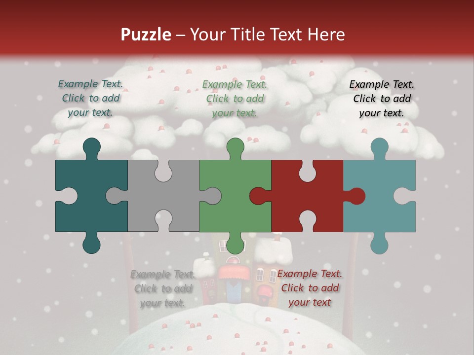 A House On Top Of A Snow Covered Hill PowerPoint Template