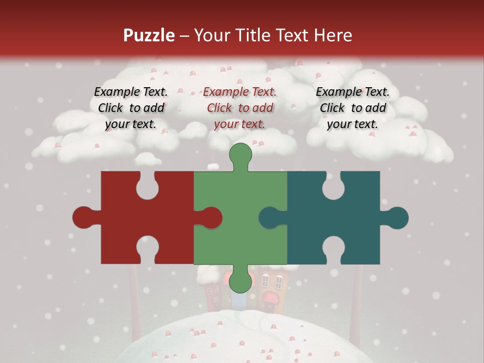 A House On Top Of A Snow Covered Hill PowerPoint Template