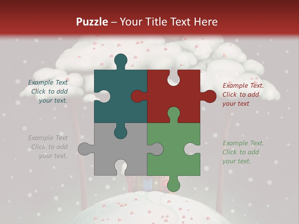 A House On Top Of A Snow Covered Hill PowerPoint Template