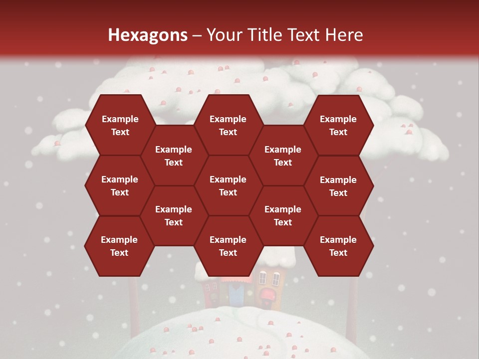 A House On Top Of A Snow Covered Hill PowerPoint Template