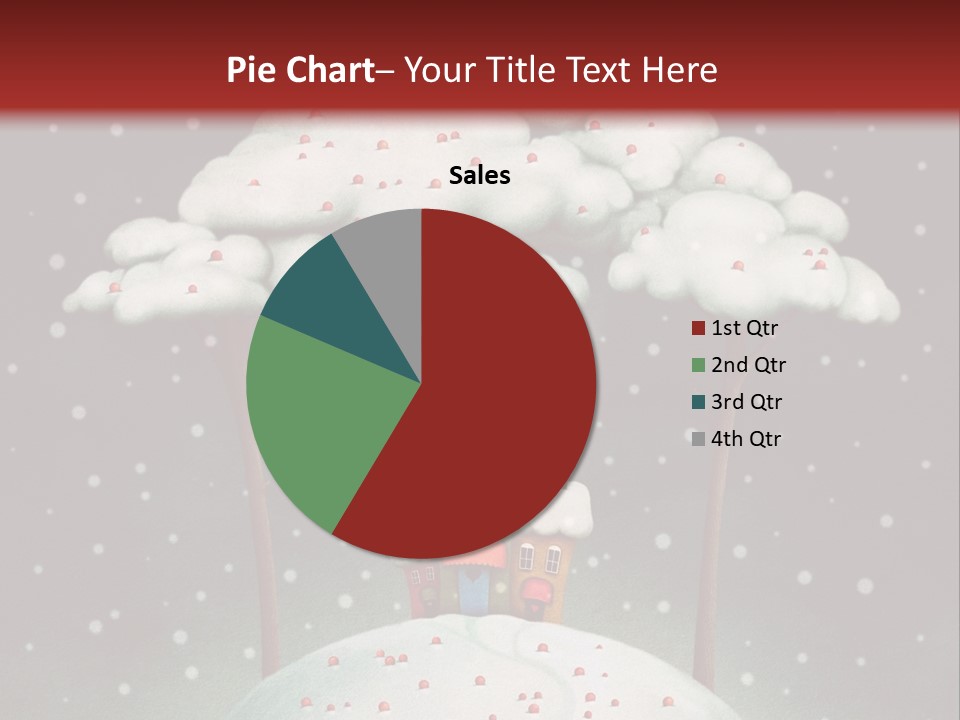 A House On Top Of A Snow Covered Hill PowerPoint Template