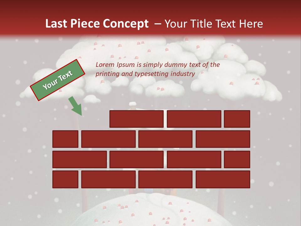 A House On Top Of A Snow Covered Hill PowerPoint Template