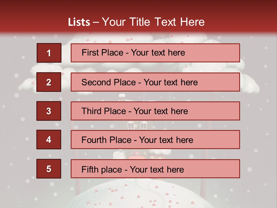 A House On Top Of A Snow Covered Hill PowerPoint Template