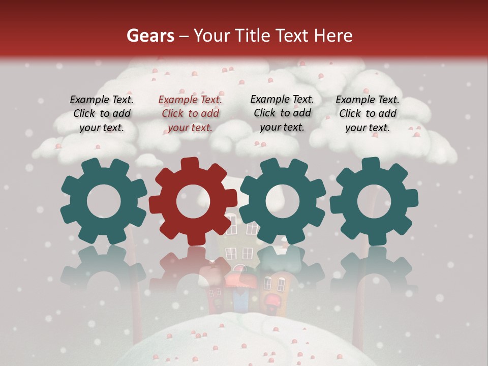 A House On Top Of A Snow Covered Hill PowerPoint Template