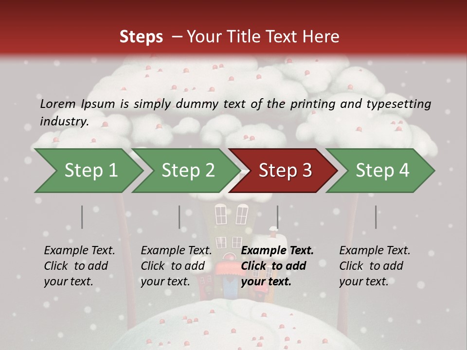 A House On Top Of A Snow Covered Hill PowerPoint Template
