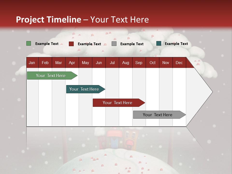 A House On Top Of A Snow Covered Hill PowerPoint Template